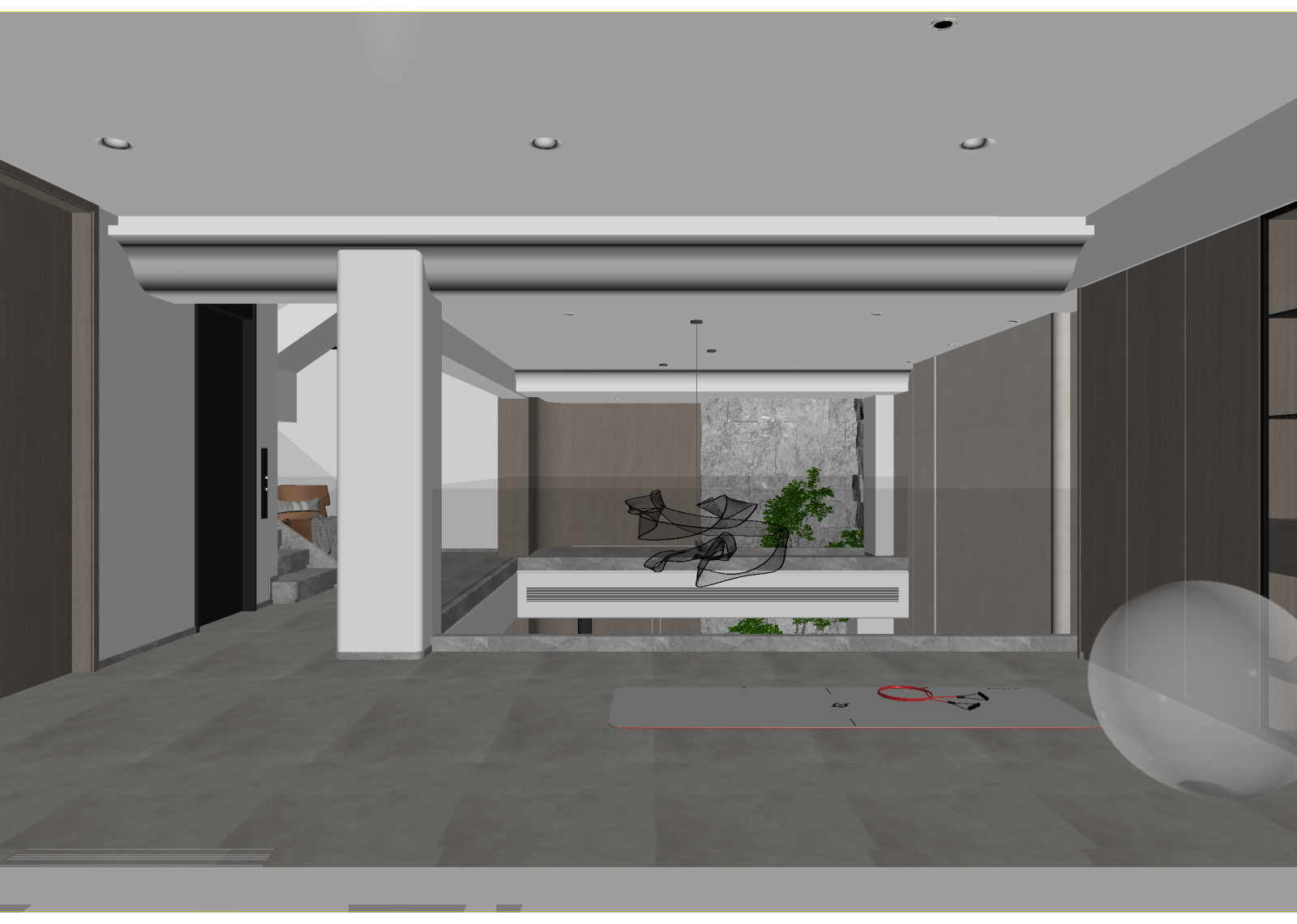现代健身房3D模型下载【ID:1213967647】