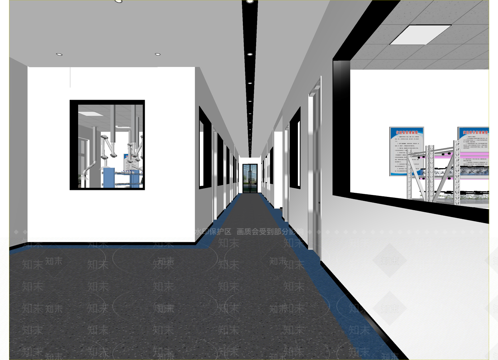 现代走廊3D模型下载【ID:1214659137】