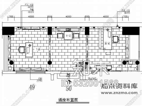 施工图安徽精装典雅中式风情茶室装修施工图含效果cad施工图下载【ID:532001568】