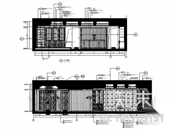 [福建]豪华古典欧式风格酒店式公寓装修室内设计施工图cad施工图下载【ID:161703131】