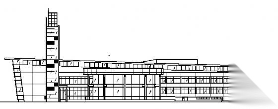 某高档小区会所建筑方案图cad施工图下载【ID:151661140】