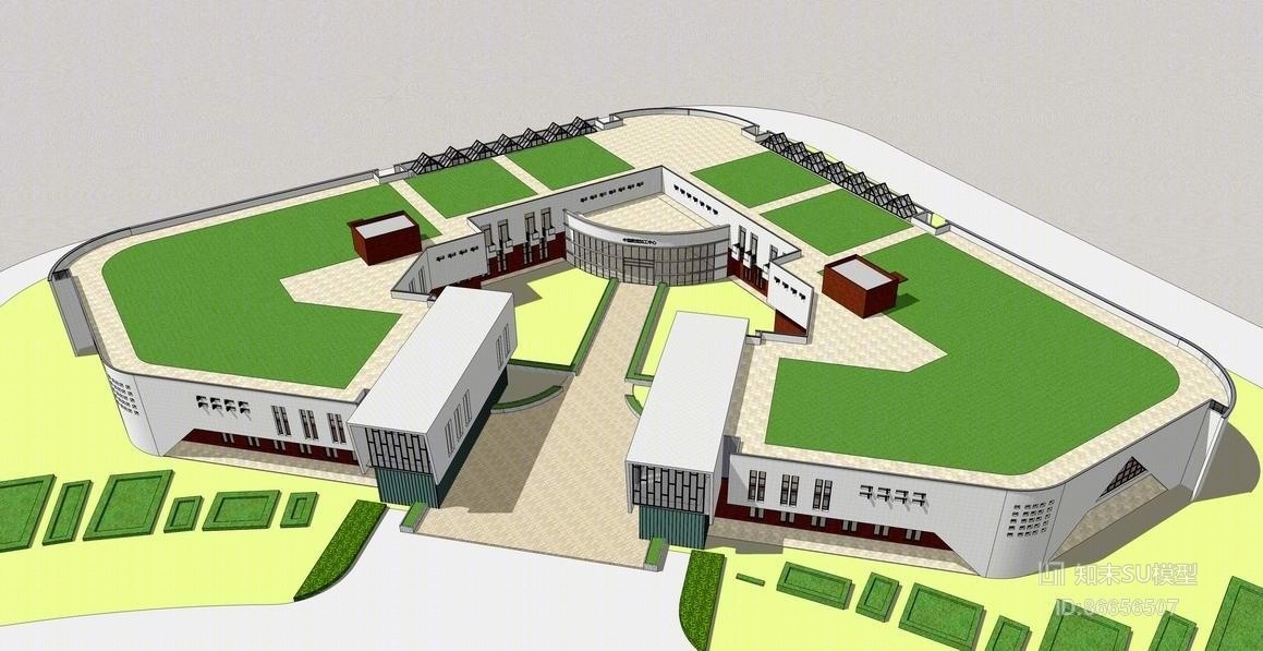 工厂建筑SU模型下载【ID:86656507】