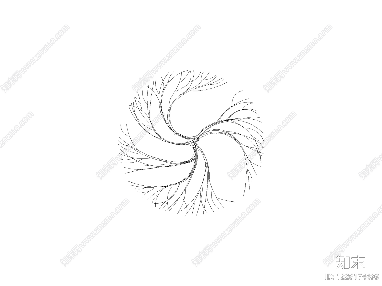 种植物平面图例cad施工图下载【ID:1226174499】
