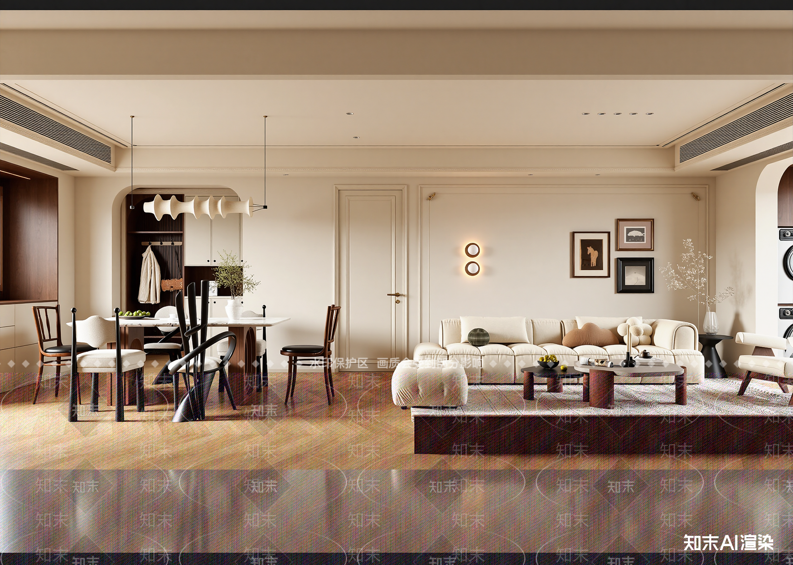 法式客餐厅3D模型下载【ID:1215066626】
