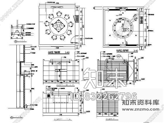 图块/节点小会议室装修详图cad施工图下载【ID:832262796】