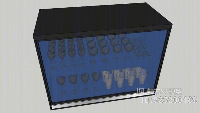 橱柜玻璃SU模型下载【ID:523200189】