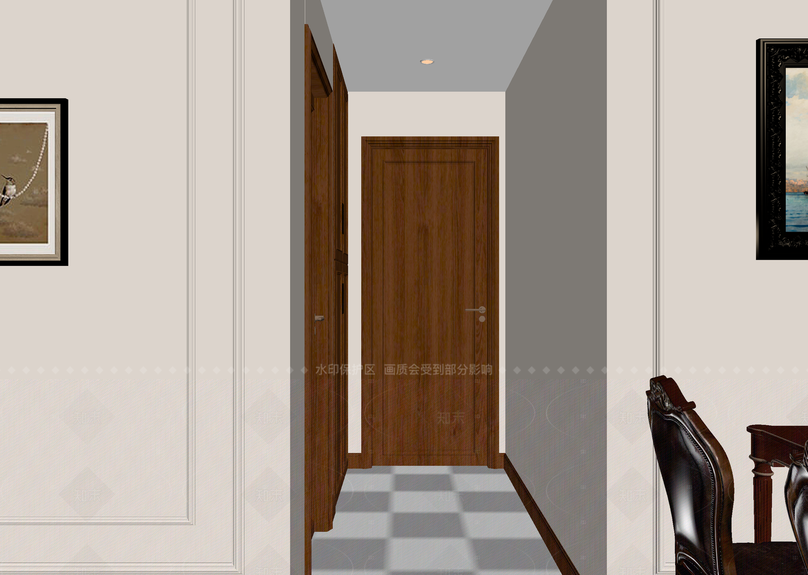 美式玄关3D模型下载【ID:1215924130】