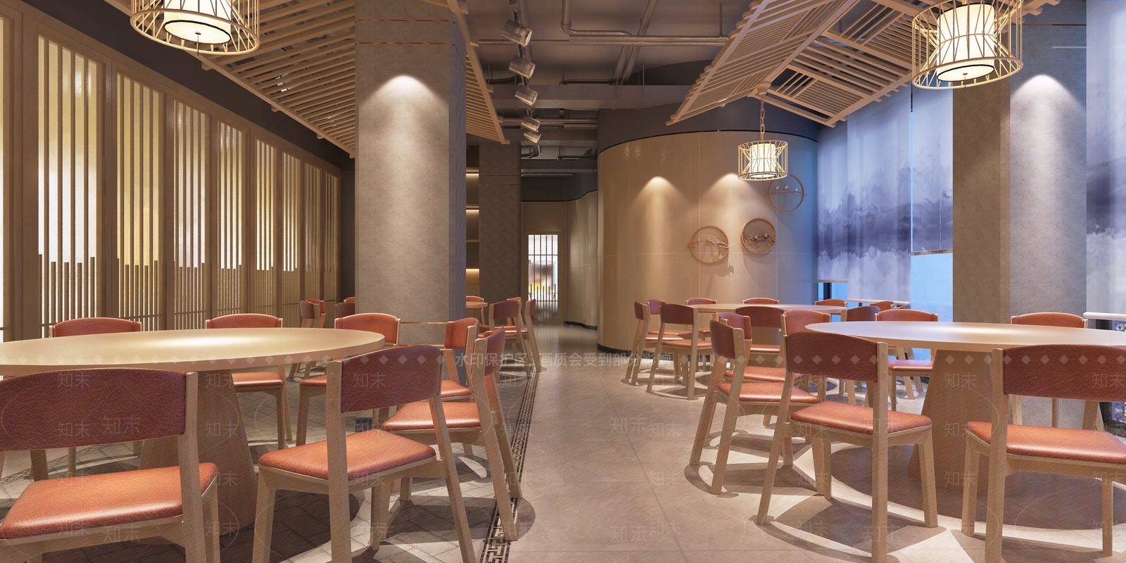 新中式茶餐厅3D模型下载【ID:333408173】