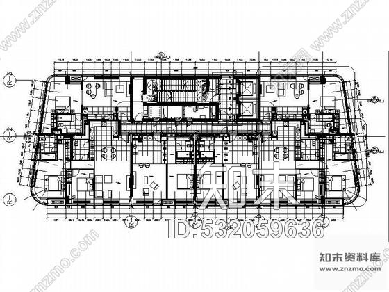 施工图北京某酒店标准层公寓装修图施工图下载【ID:532059636】