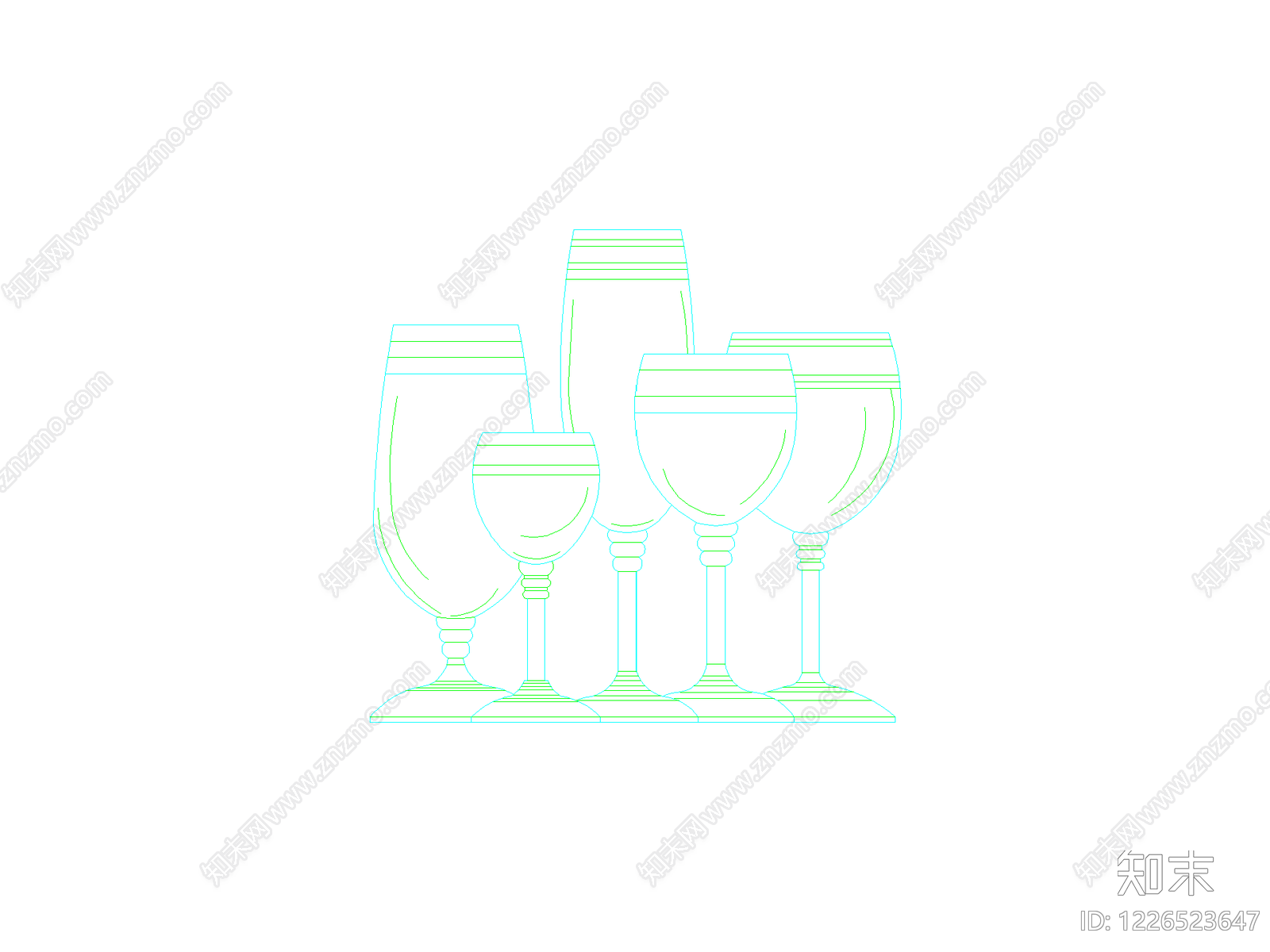 新中式摆件CAD图纸