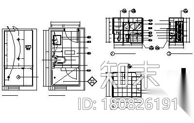 [广东]珠海丽景湾后现代风格样板房施工图设计cad施工图下载【ID:180826191】