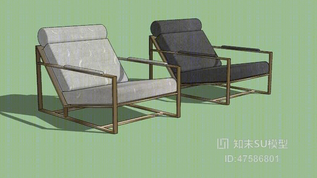 休闲椅su模型下载id:919292482