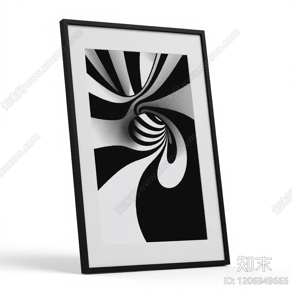 抽象挂画装饰品3D模型下载【ID:1206949665】