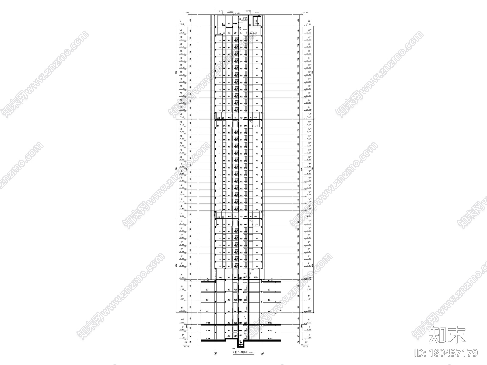 [广东]​批发市场改造商业中心项目施工图施工图下载【ID:180437179】