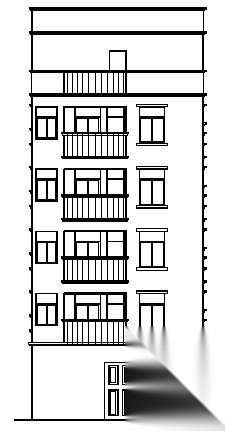 某六层出租房建筑结构施工图cad施工图下载【ID:168483138】