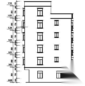 某六层出租房建筑结构施工图cad施工图下载【ID:168483138】