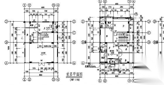 某六层出租房建筑结构施工图cad施工图下载【ID:168483138】