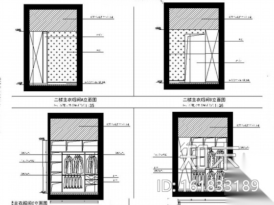 [广东]原生态豪宅三层别墅装修CAD施工图（含效果）cad施工图下载【ID:161833189】