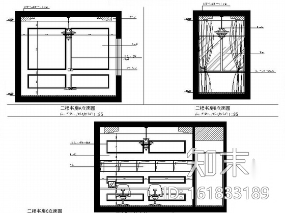 [广东]原生态豪宅三层别墅装修CAD施工图（含效果）cad施工图下载【ID:161833189】