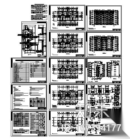 [毕业设计]某小康型单元式六层砖混住宅楼建筑施工图施工图下载【ID:167394177】