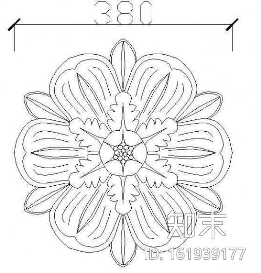 花饰浮雕施工图下载【ID:161939177】