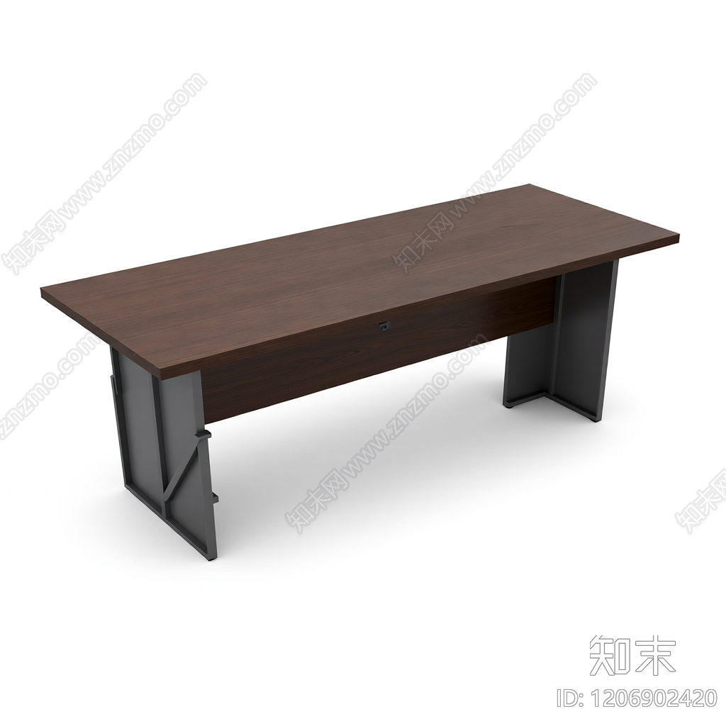深色木纹餐桌3D模型下载【ID:1206902420】