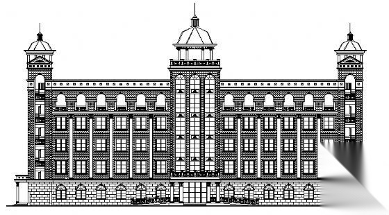 某五层欧式办公楼建筑施工图cad施工图下载【ID:149937141】