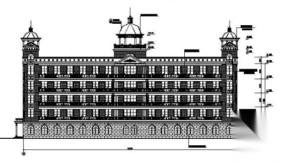 某五层欧式办公楼建筑施工图cad施工图下载【ID:149937141】