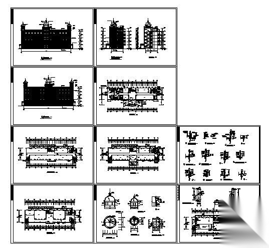 某五层欧式办公楼建筑施工图cad施工图下载【ID:149937141】