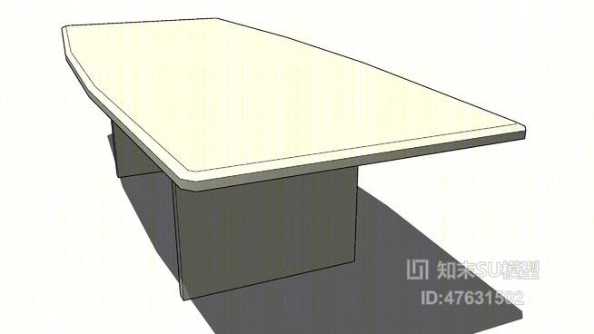 办公桌SU模型下载【ID:47631502】