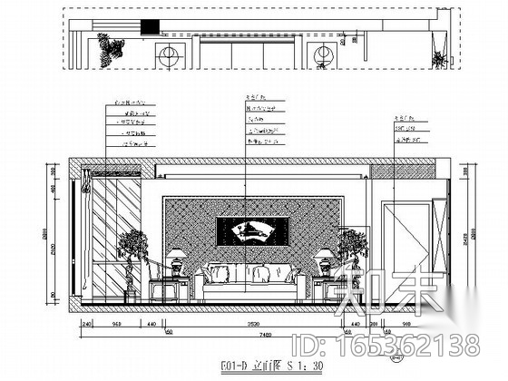 [绍兴]黄金地带时尚现代跃层公寓装修设计施工图cad施工图下载【ID:165362138】