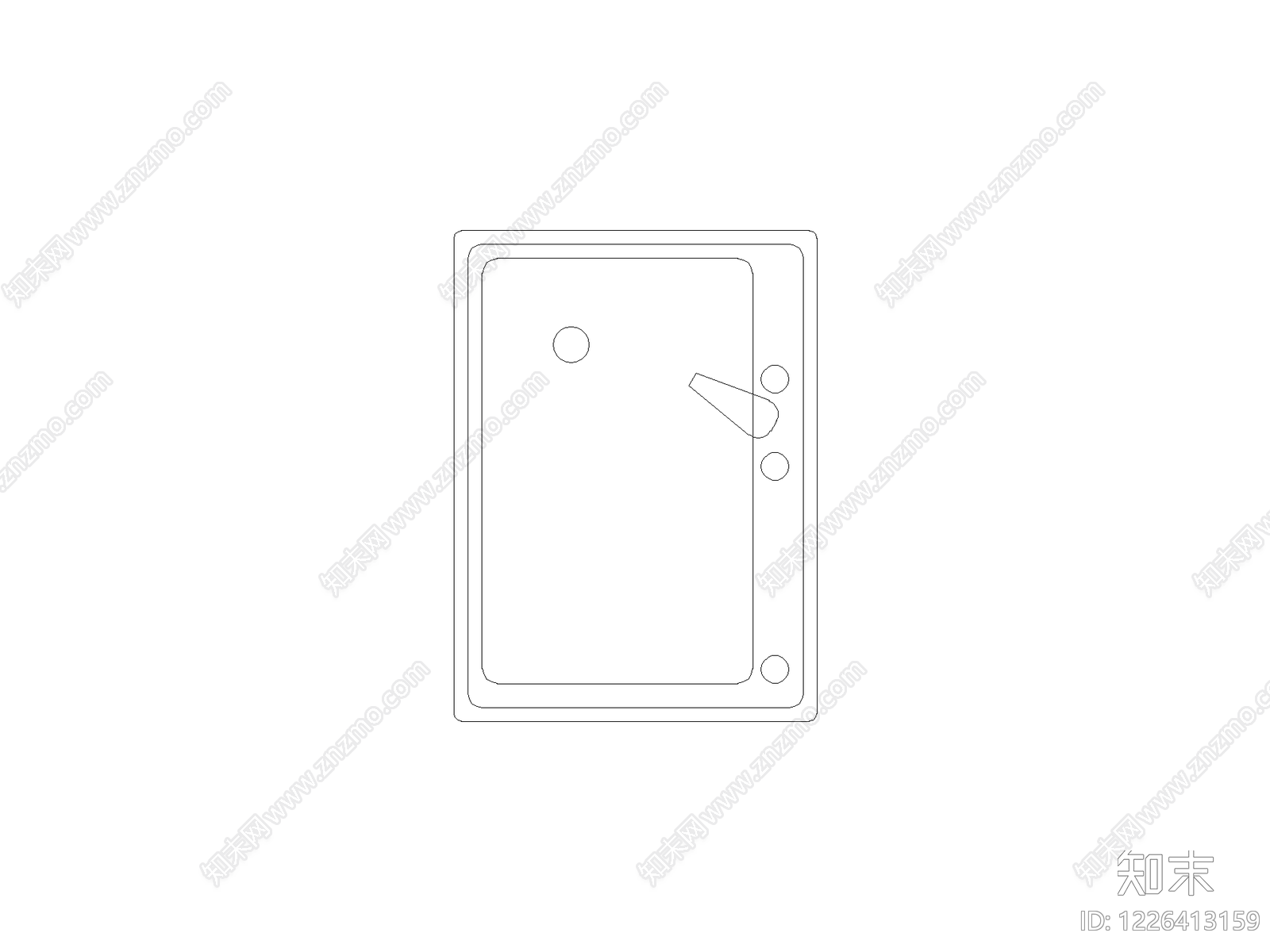 现代开关插座CAD图纸