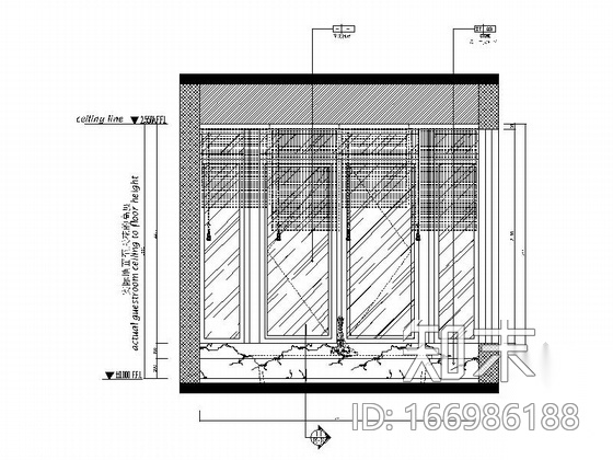 [上海]豪华别墅区新中式风格三层别墅样板间装修施工图cad施工图下载【ID:166986188】