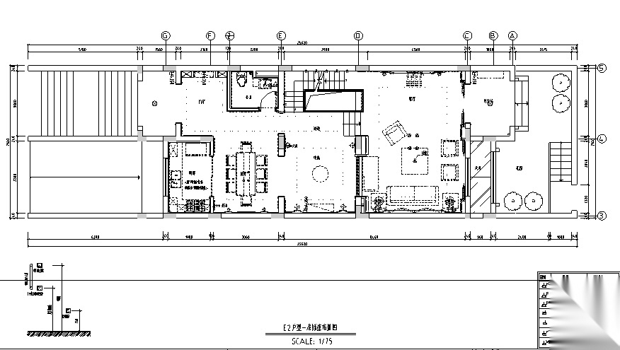 欧式风格三层联排别墅设计施工图（附效果图+模型）cad施工图下载【ID:160494189】