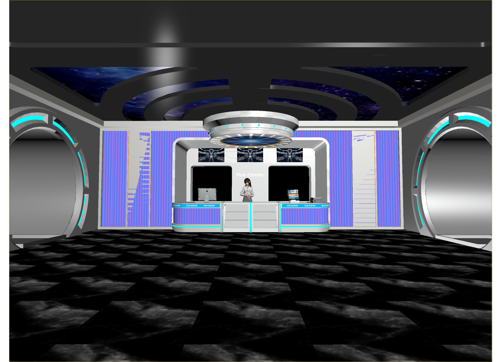 现代科技展厅3D模型下载【ID:1214665804】