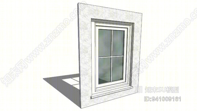 K-Clark大理石窗台窗户SU模型下载【ID:941009161】
