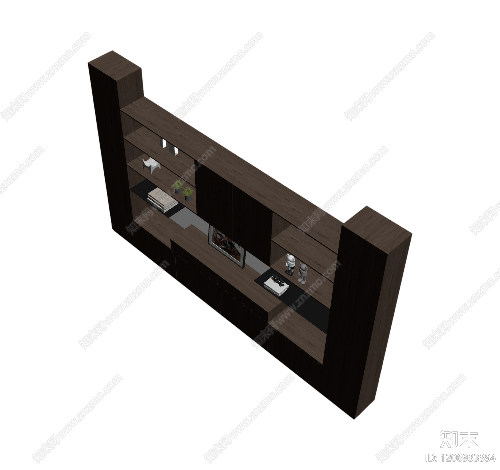 电视墙组合柜3D模型下载【ID:1206933394】