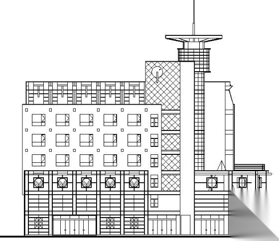 多层大厦建筑施工图施工图下载【ID:151464186】