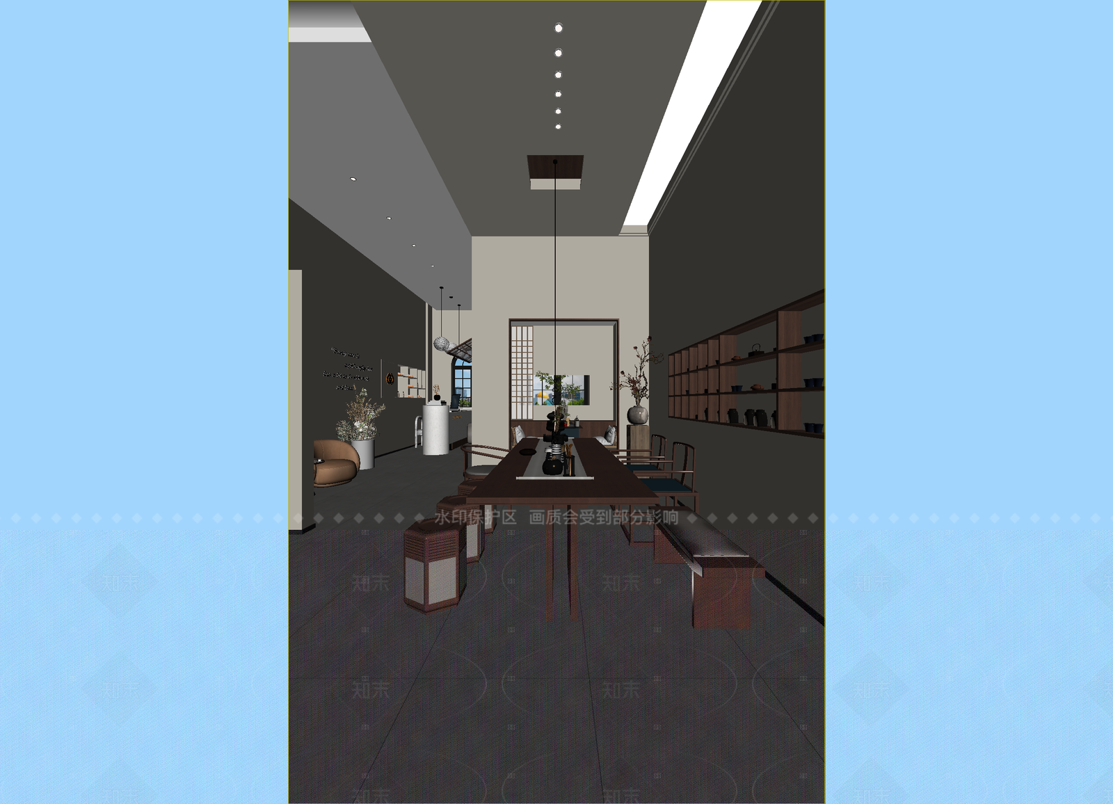 侘寂茶馆3D模型下载【ID:1214984094】