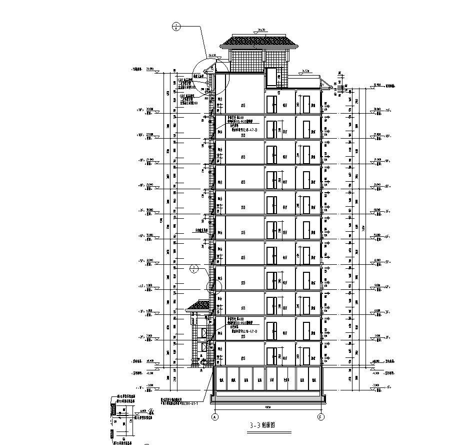 [宁夏]框剪结构多高层住宅及商业建筑施工图cad施工图下载【ID:149874187】