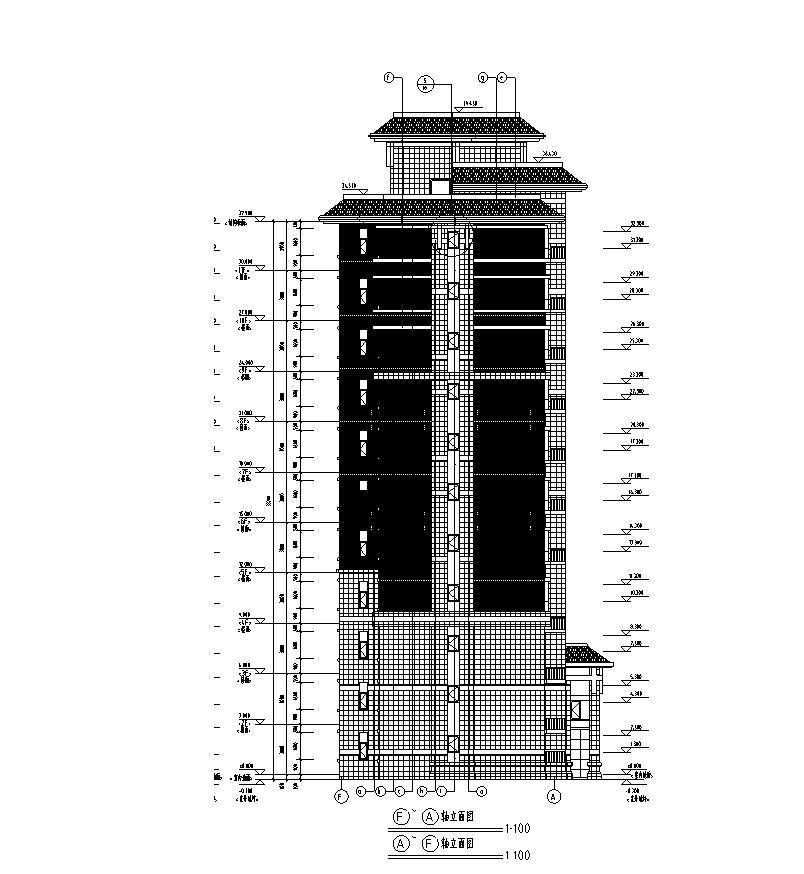 [宁夏]框剪结构多高层住宅及商业建筑施工图cad施工图下载【ID:149874187】