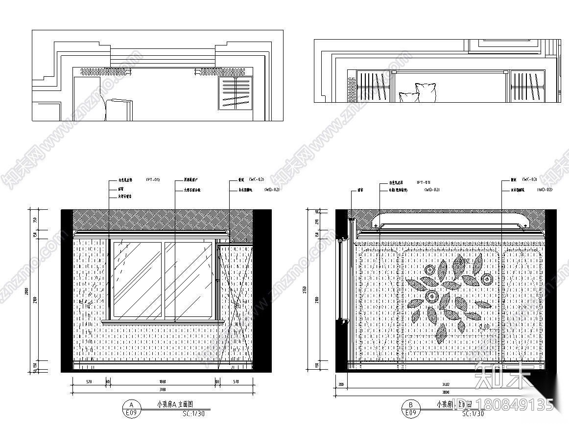 138㎡欧式风格住宅装修施工图设计cad施工图下载【ID:180849135】