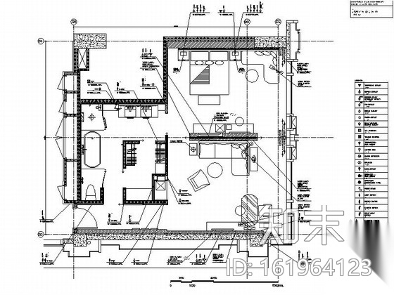[贵阳]某五星级酒店尊贵套房装修施工图施工图下载【ID:161964123】