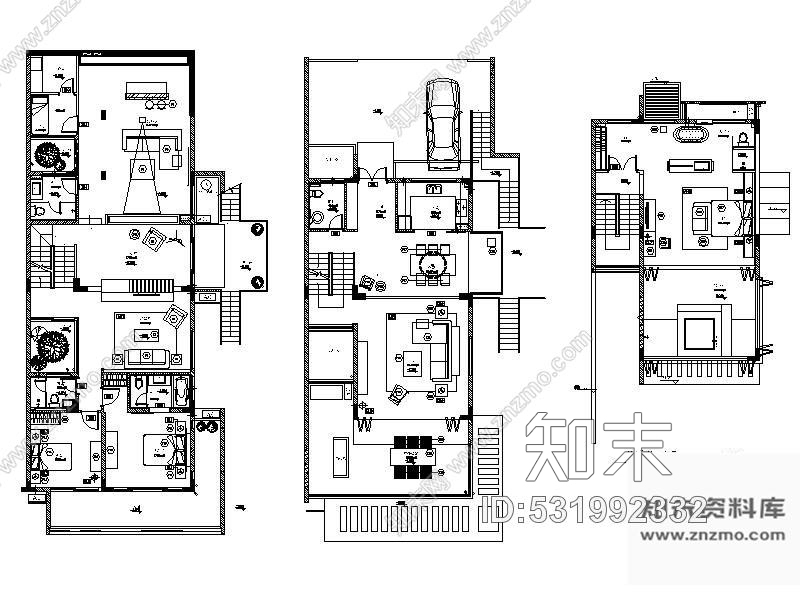 施工图深圳双拼别墅样板房施工图施工图下载【ID:531992332】