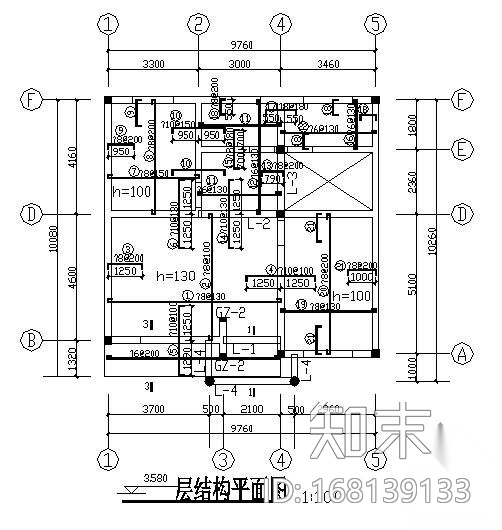 某两层砖混别墅结构图cad施工图下载【ID:168139133】