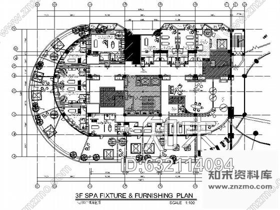 施工图福建豪华游艇会所SPA装修设计施工图cad施工图下载【ID:632114094】