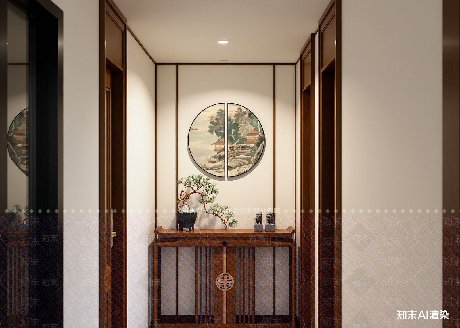 新中式玄关3D模型下载【ID:1214630735】