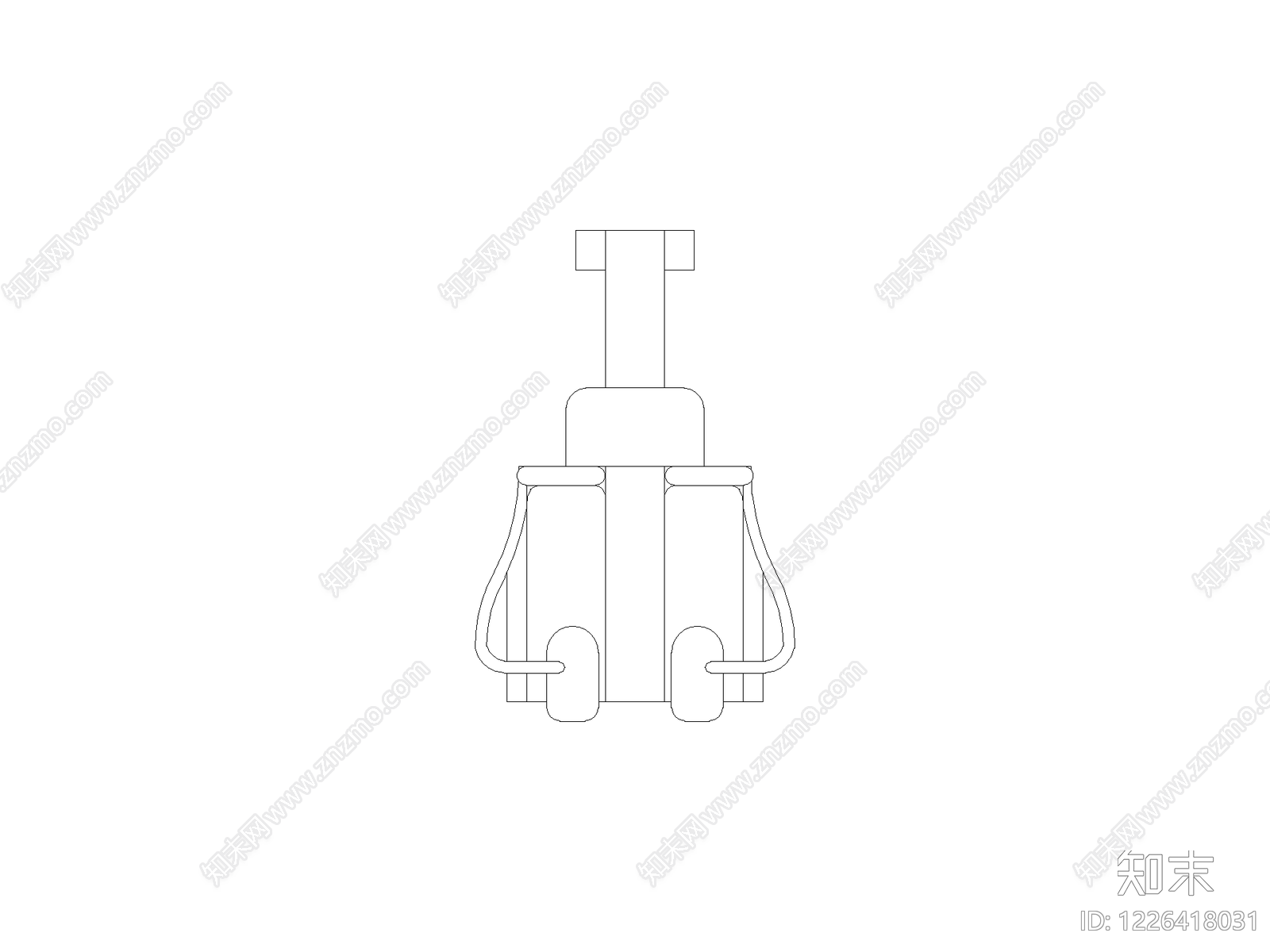 椅子cad施工图下载【ID:1226418031】