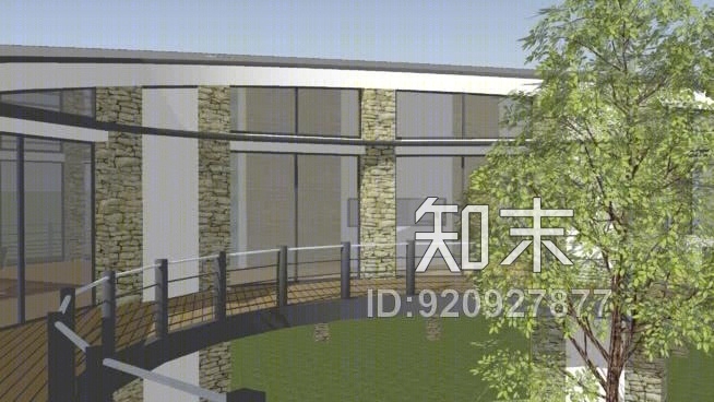 圆屋（现代住宅项目8）SU模型下载【ID:920927877】