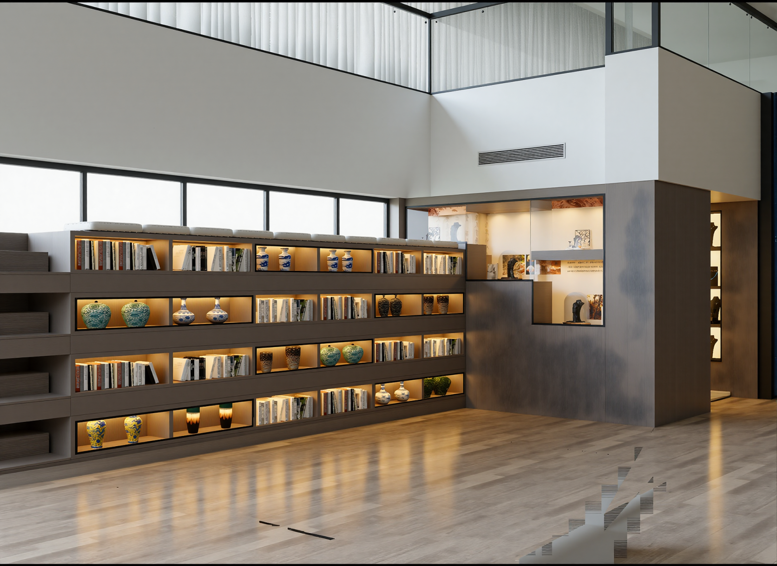 现代陶瓷展厅3D模型下载【ID:1214785280】